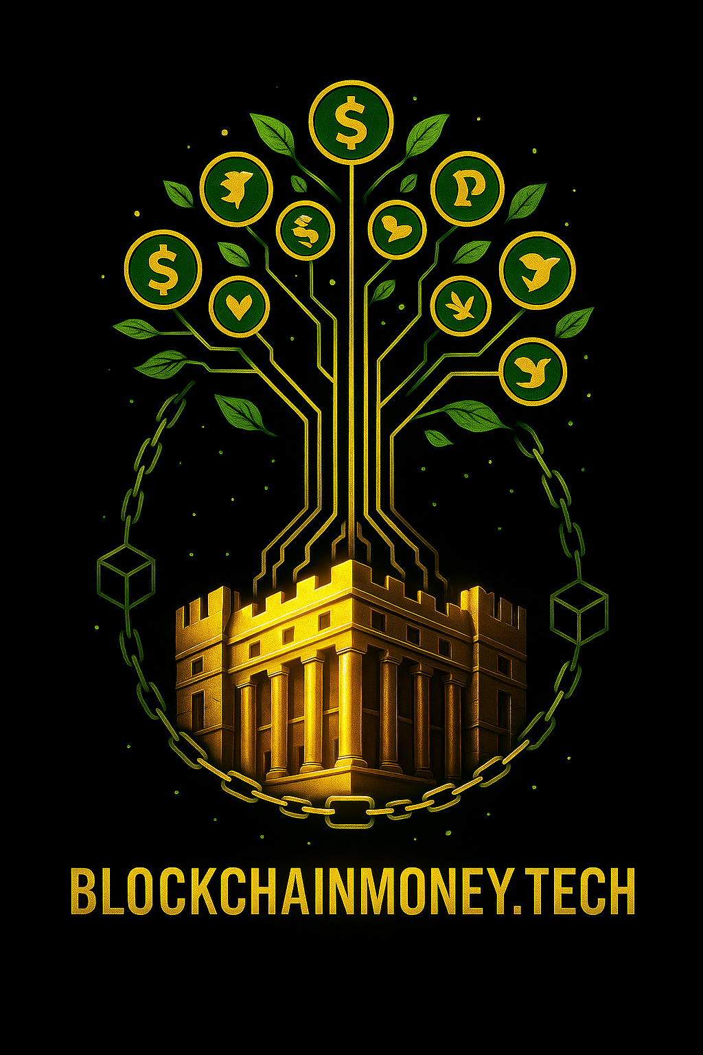 Blockchain Money Tech Logo